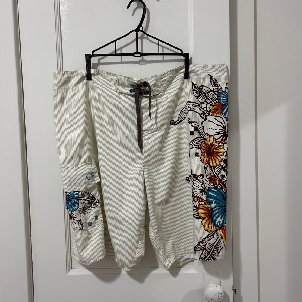 OP Off-White Colourful Floral Swim Shorts
